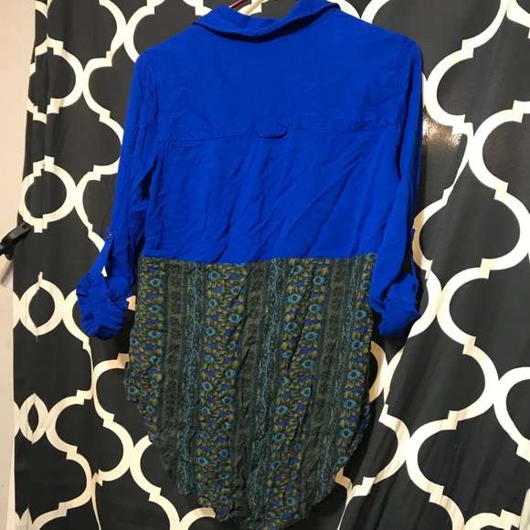 EUC Free People BLUE button down shirt S - Picture 3 of 3